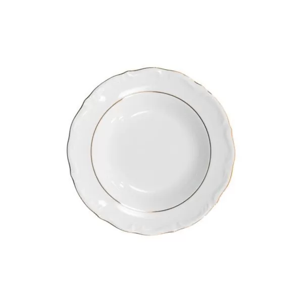 Talerz głęboki 22,5 cm Ćmielów - Rococo Złota Linia