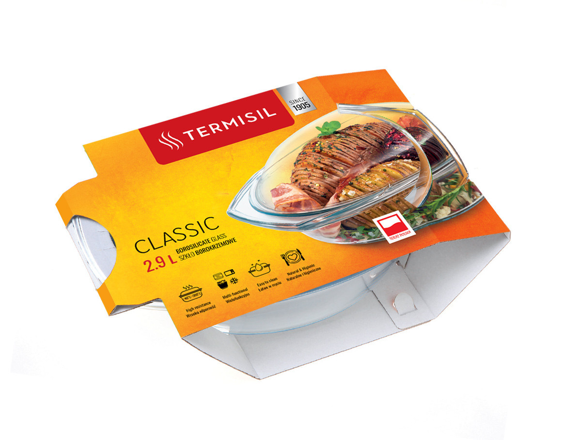 Naczynie żaroodporne 2,9l z pokrywą - Termisil Classic