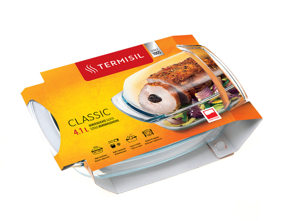Naczynie żaroodporne 4,1l z pokrywą - Termisil Classic