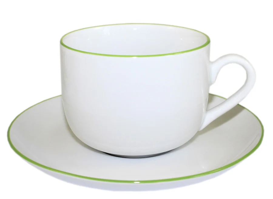 Filiżanka ze spodkiem 450 ml / 18 cm Karolina - Nora zielona linia