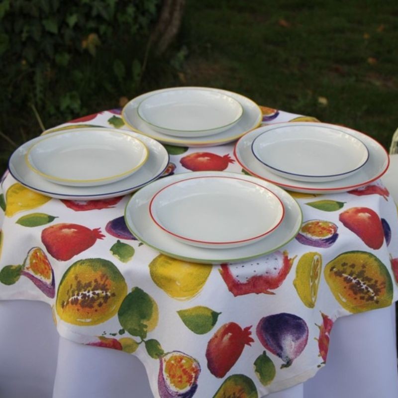 Talerz płytki deserowy 22 cm Bogucice - Base Red 1243
