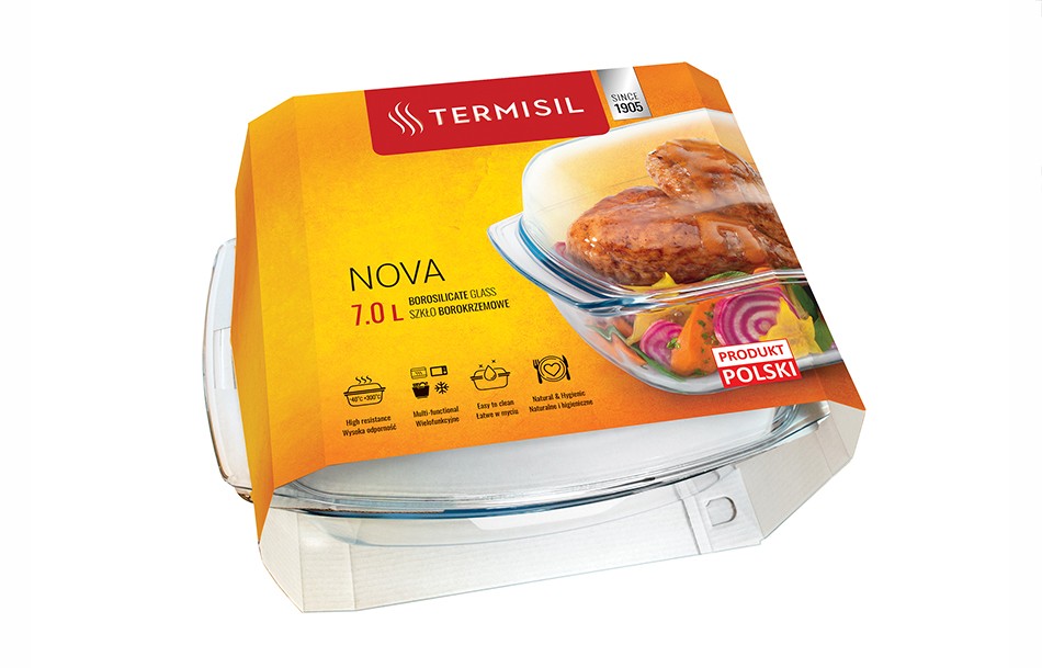 Naczynie żaroodporne 7,0l z pokrywą - Termisil Classic
