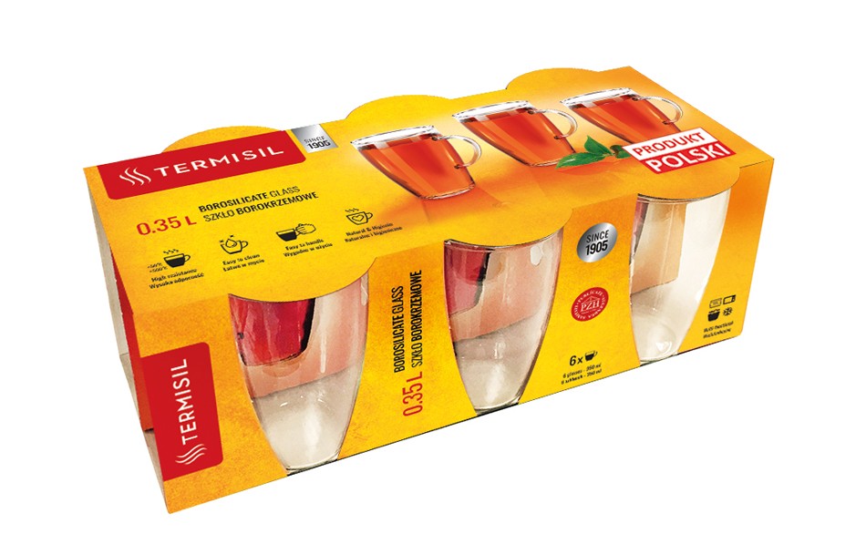 Komplet szklanek żaroodpornych 350 ml / 6 szt - Termisil Agata