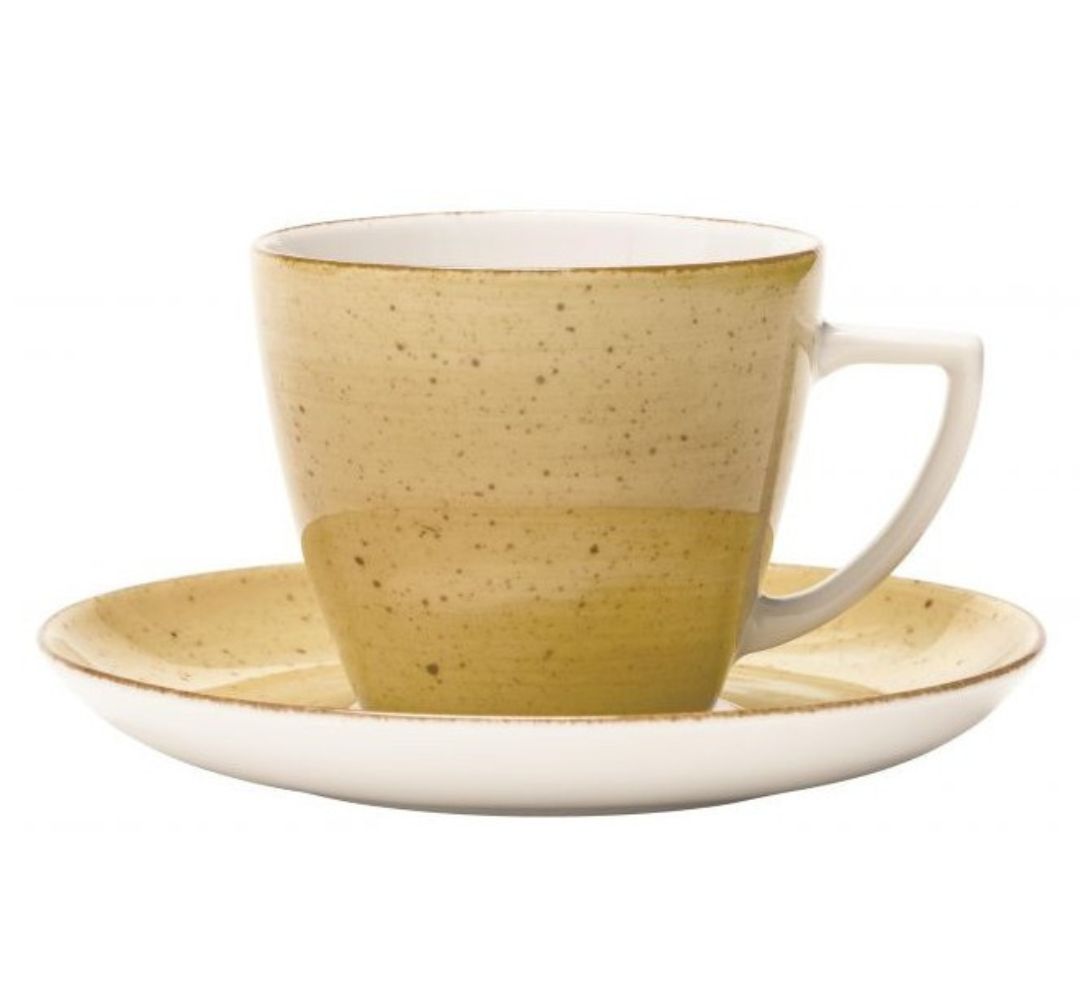 Filiżanka ze spodkiem 350 ml / 17 cm Lubiana - Beata/Dorota 6630J Żółty