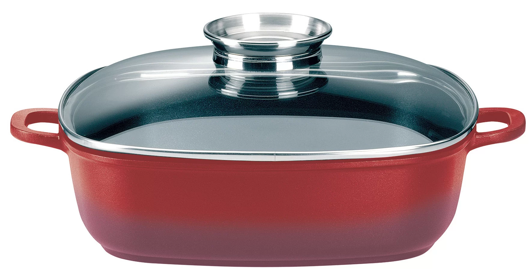 CRISPY INDUCTION RED Brytfanna z pokrywą szklaną 28cm