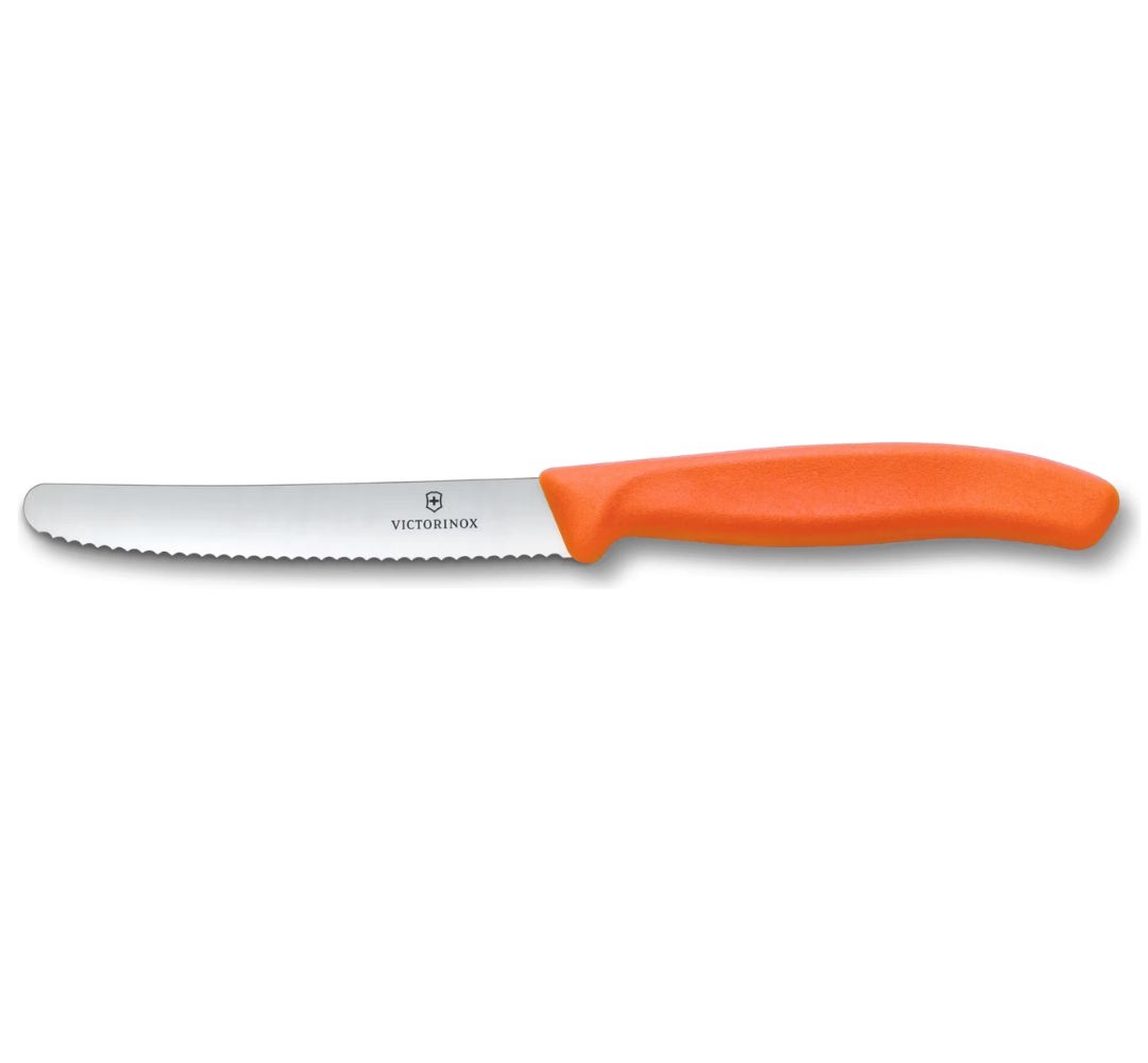 Nóż ząbkowany pomarańczowy 11 cm Victorinox - Swiss Classic