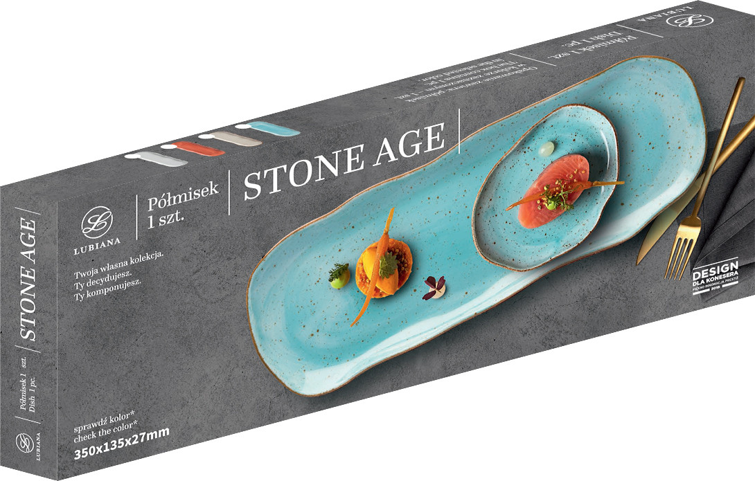 Półmisek - taca 35 x 13,5cm Lubiana Stone Age ceglasty