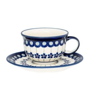 Filiżanka ze spodkiem 200ml/16cm dek.166a - Bolesławiec