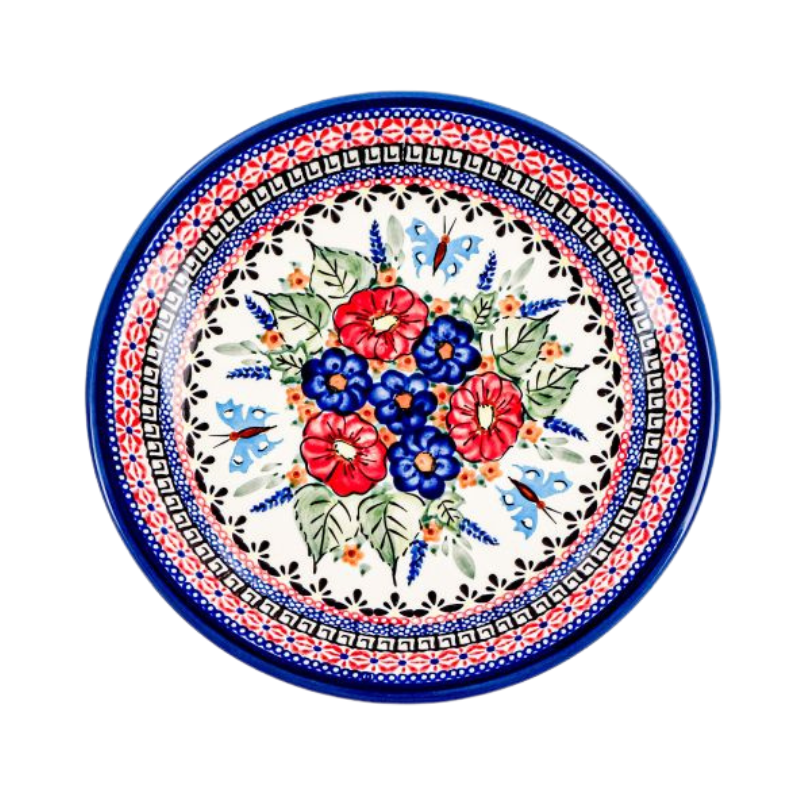 Talerz płytki obiadowy 24 cm dek. 149art - Bolesławiec