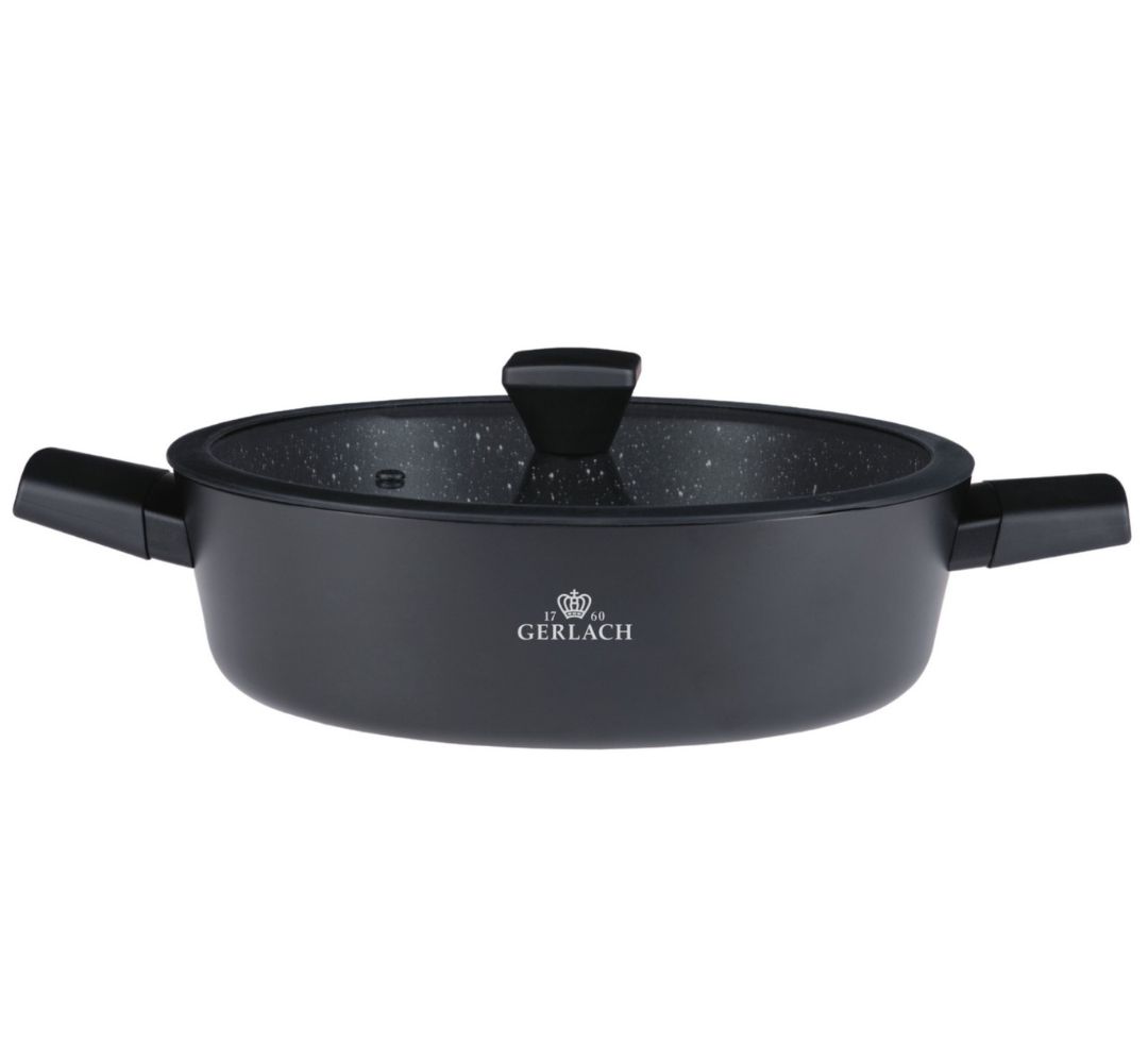 Garnek aluminiowy 28cm 4,4l Gerlach - Granitex - obrazek 3