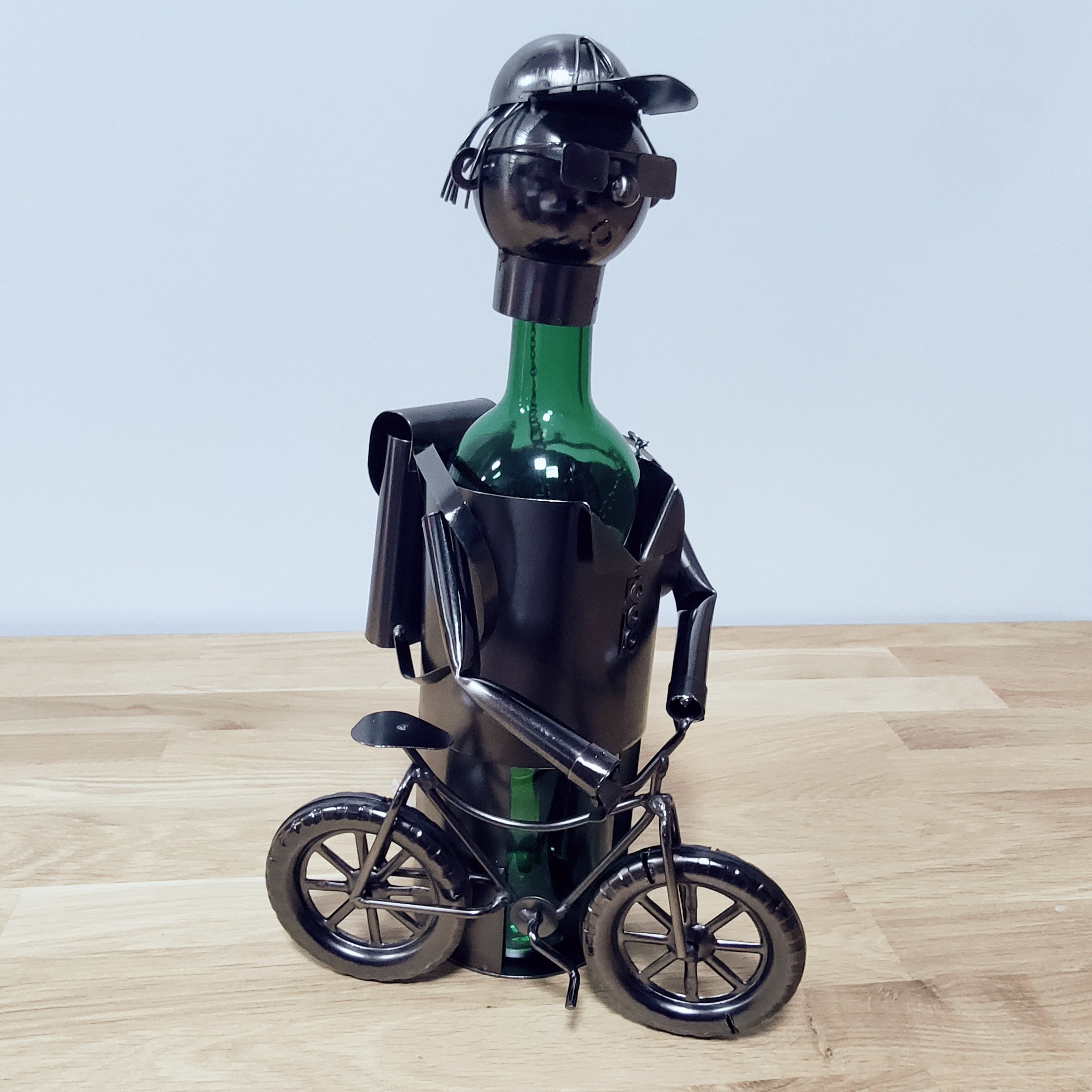 Stojak metalowy na butelkę Cyklista