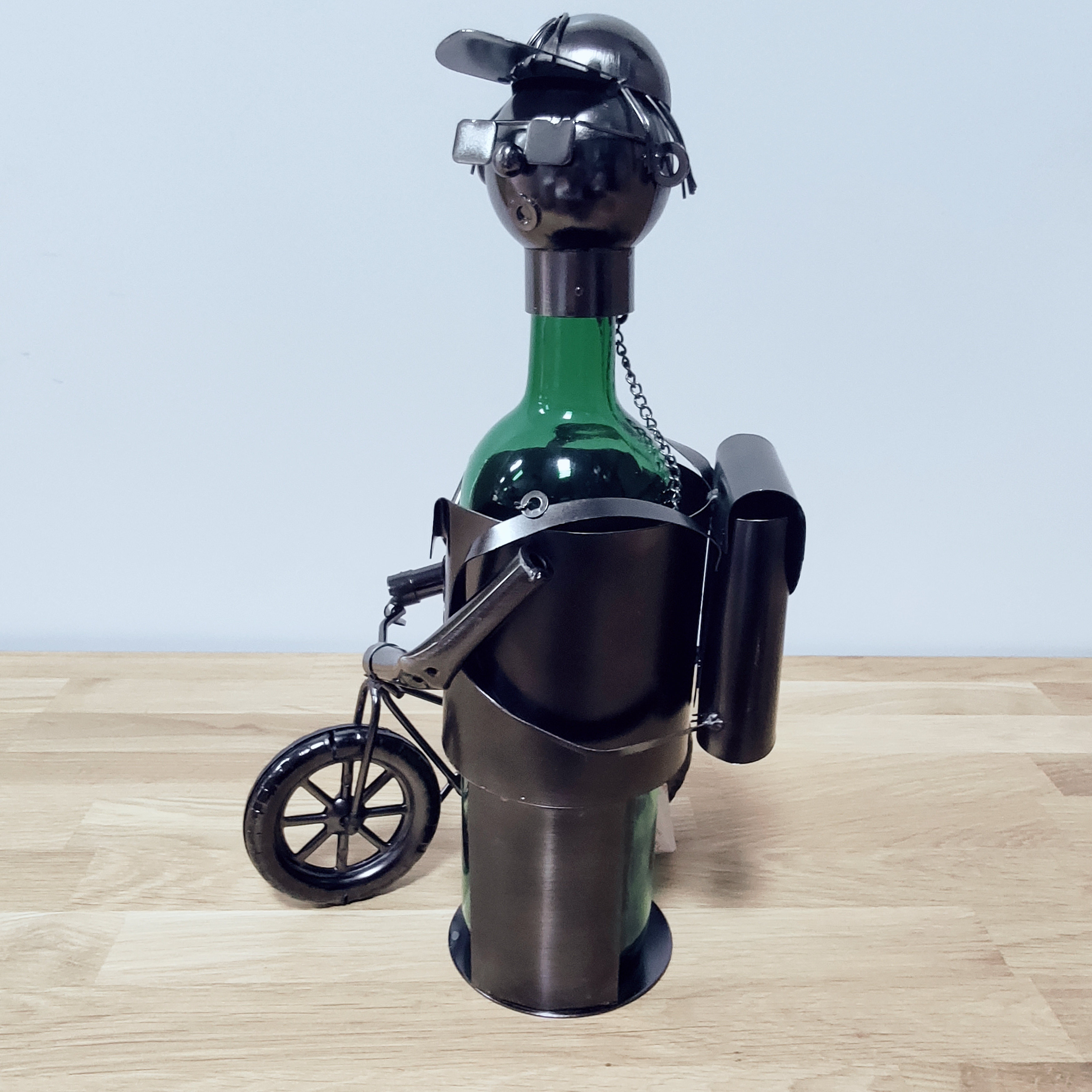 Stojak metalowy na butelkę Cyklista