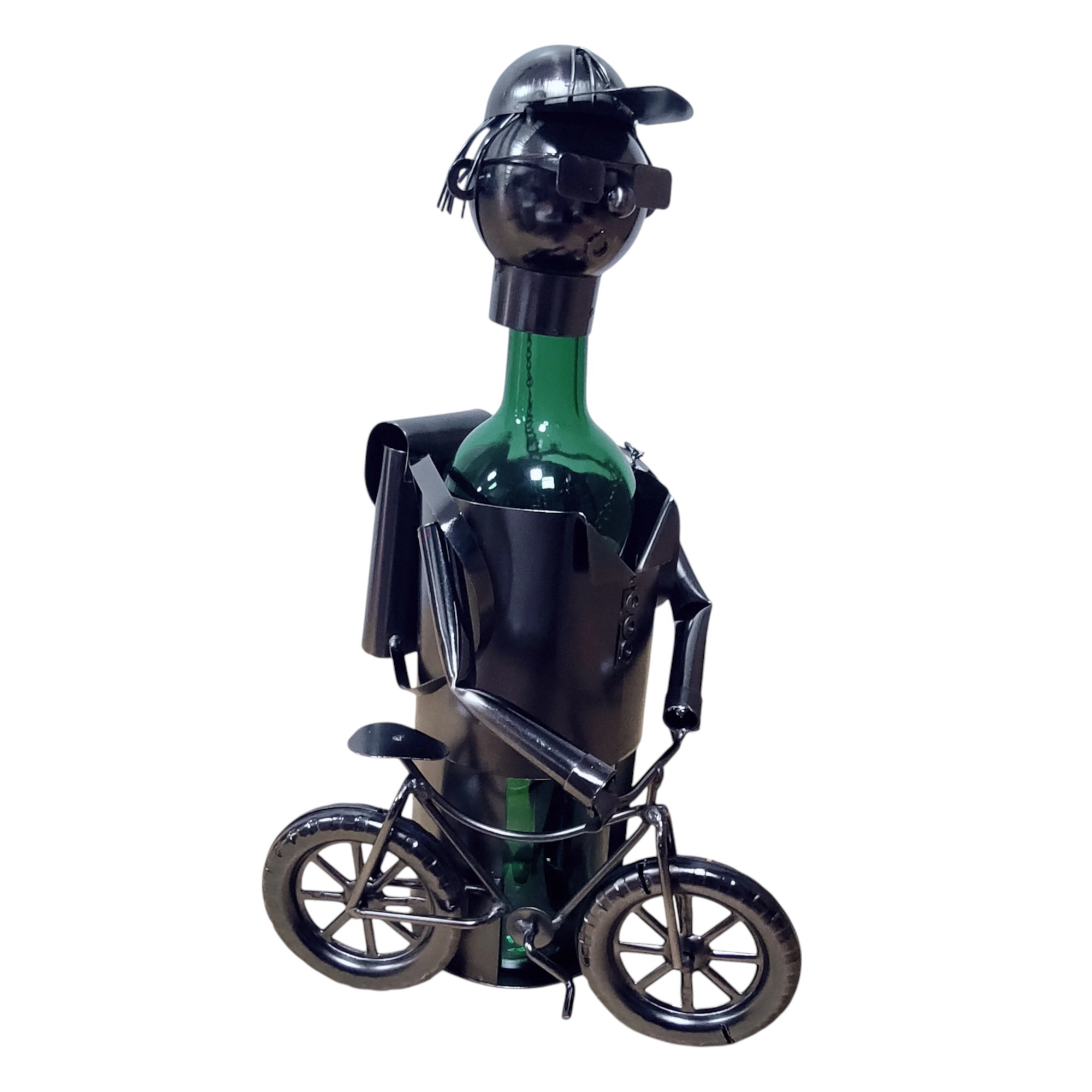 Stojak metalowy na butelkę Cyklista