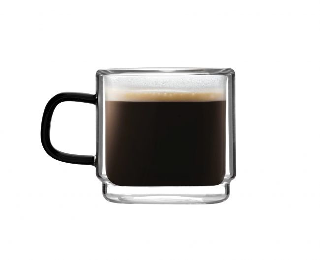 Komplet 2 szklanek do espresso z podwójną ścianką 80 ml Vialli Design - Carbon