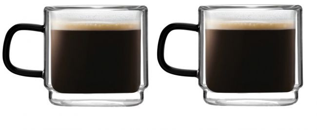 CARBON 8548 Komplet 2 szklanek z podwójną ścianką 80 ml