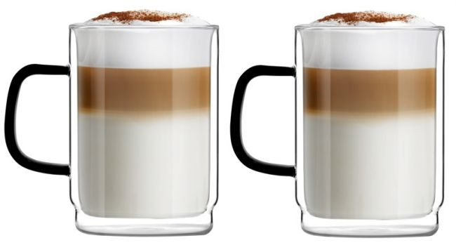 Komplet 2 szklanek z podwójną ścianką 350 ml Vialli Design - Carbon