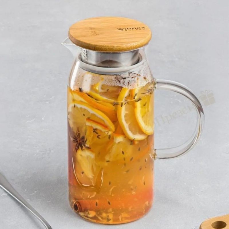 Dzbanek żaroodporny z metalową pokrywką 1500 ml Wilmax