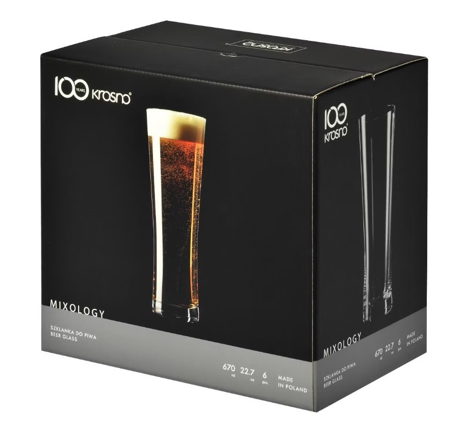 Szklanki typu "Klepsydra" do piwa 500 ml (1 szt.) Krosno - Mixology