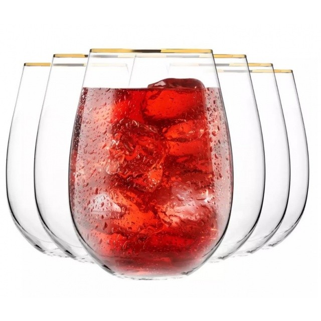 Szklanki do wina 500ml (6 szt.) Krosno - Harmony Gold