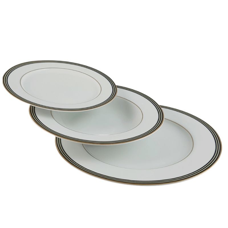 Komplet talerzy na 6 osób (18el.) Bogucice - Ofelia Gold 1120