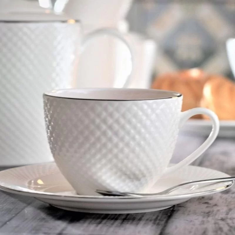 Filiżanka ze spodkiem 250 ml/16,5 cm Villa Italia - Bari Platin