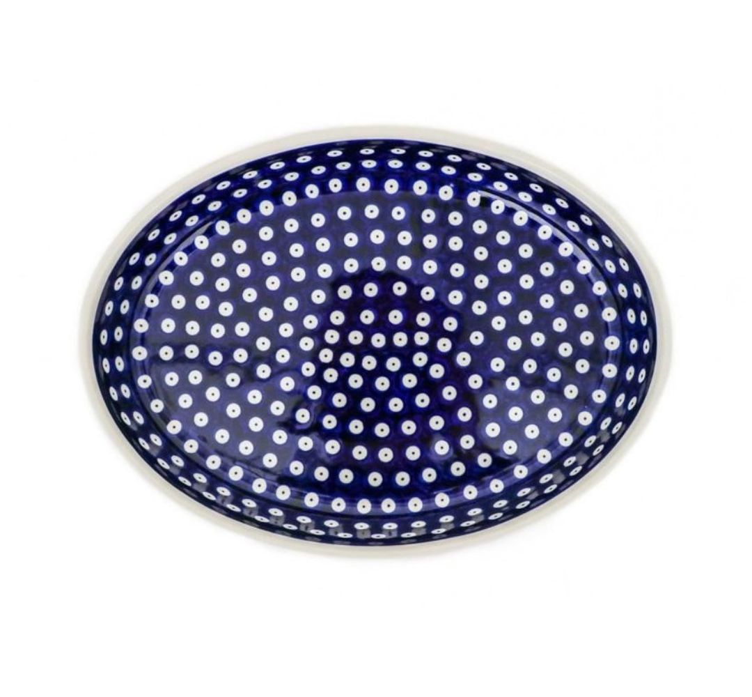 Półmisek owalny średni 31 cm dek. 42 - Bolesławiec - obrazek 3