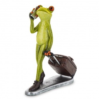 Figurka Żaba z Walizką 18 cm