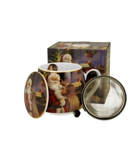 Kubek Baryłka z Zaparzaczem Santa Letter 430 ml