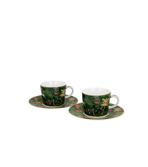 Komplet 2 filiżanek ze spodkami CHRISTMAS SPIRIT 250 ml