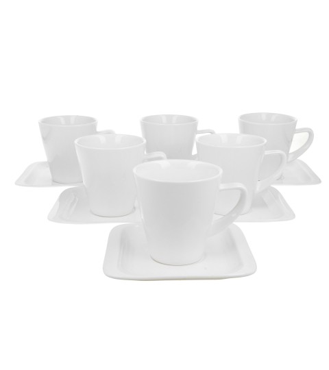 Komplet 6 filiżanek ze spodkami Infinity 250 ml