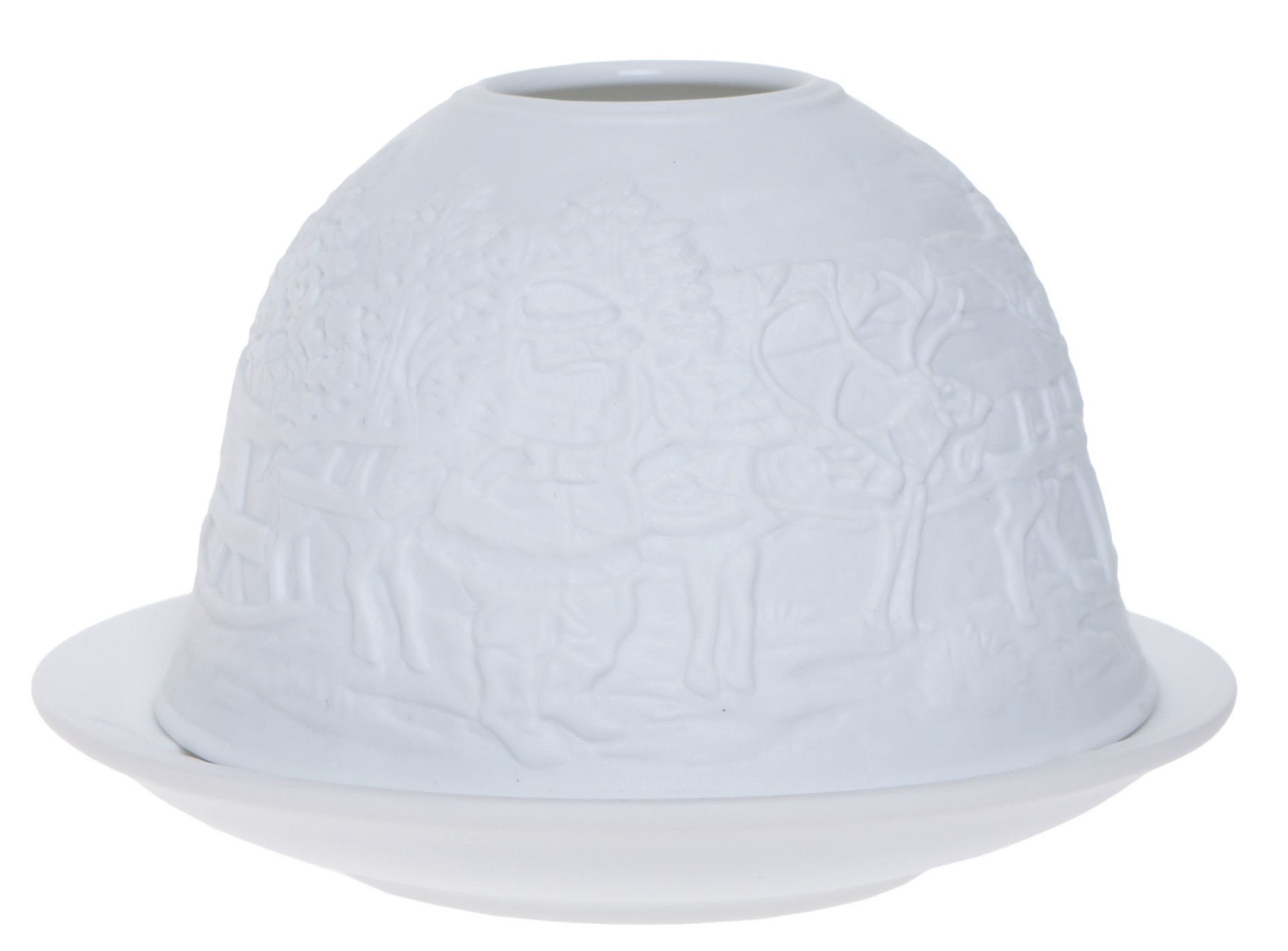 Lampion Porcelanowy z Mikołajem 7 cm