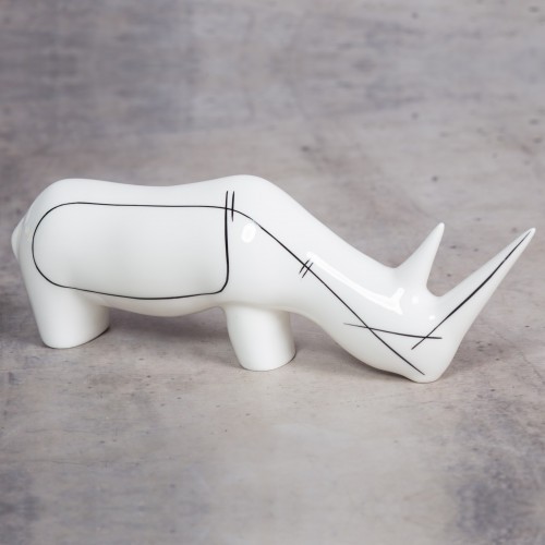 As Ćmielów - Figurka Porcelanowa Nosorożec Siła Natury
