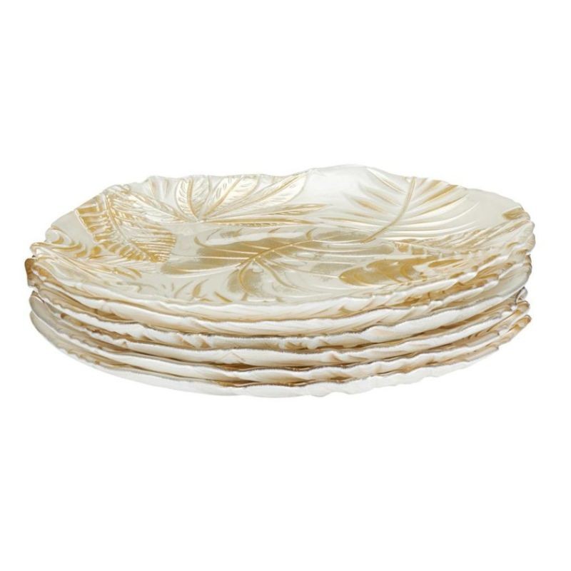 Talerzyk deserowy szklany 21 cm Villa Italia - Amazon Gold