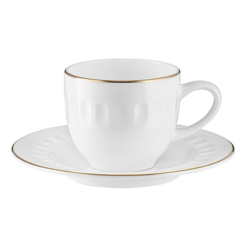 Filiżanka do espresso 100 ml ze spodkiem Villa Italia - Mesyna Gold