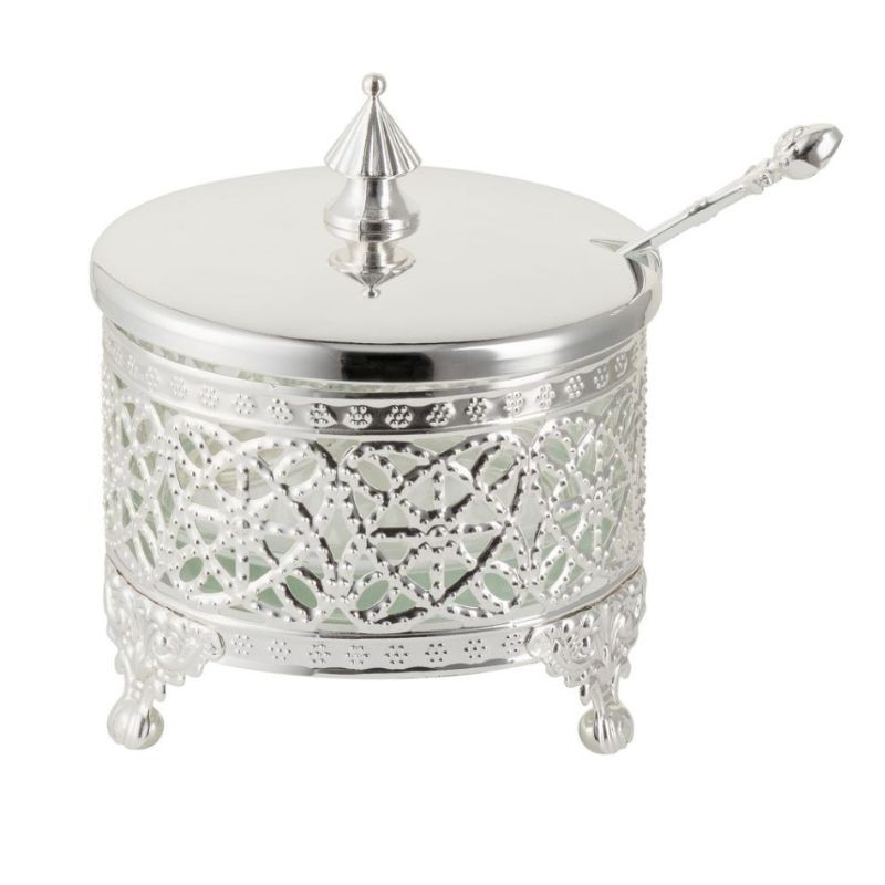 Cukiernica z łyżeczką posrebrzana wysokość 11 cm Villa Italia - Silber