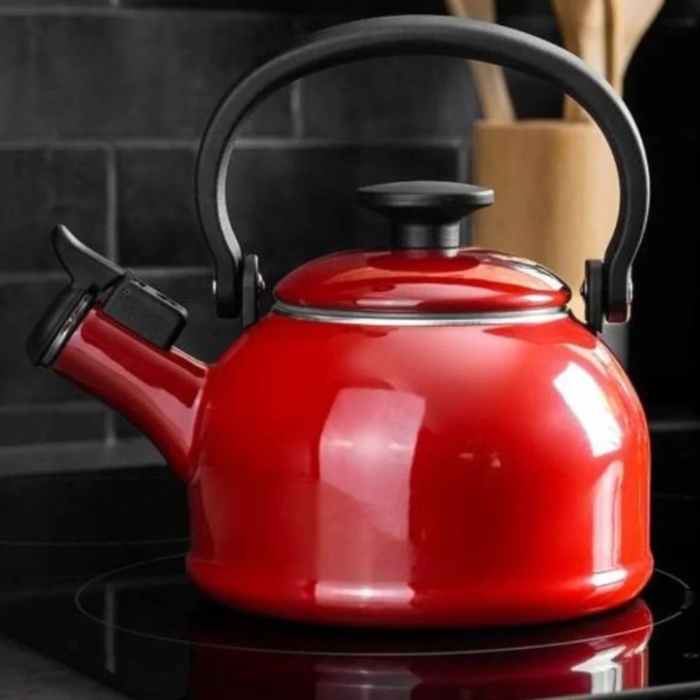 Czajnik emaliowany 1,6l czerwony Forchetto - Retro - obrazek 2