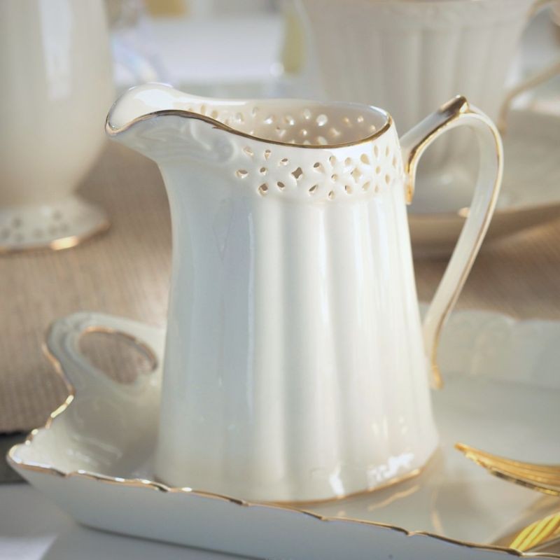 Mlecznik porcelanowy 200 ml Villa Italia - Clara Gold Ivory