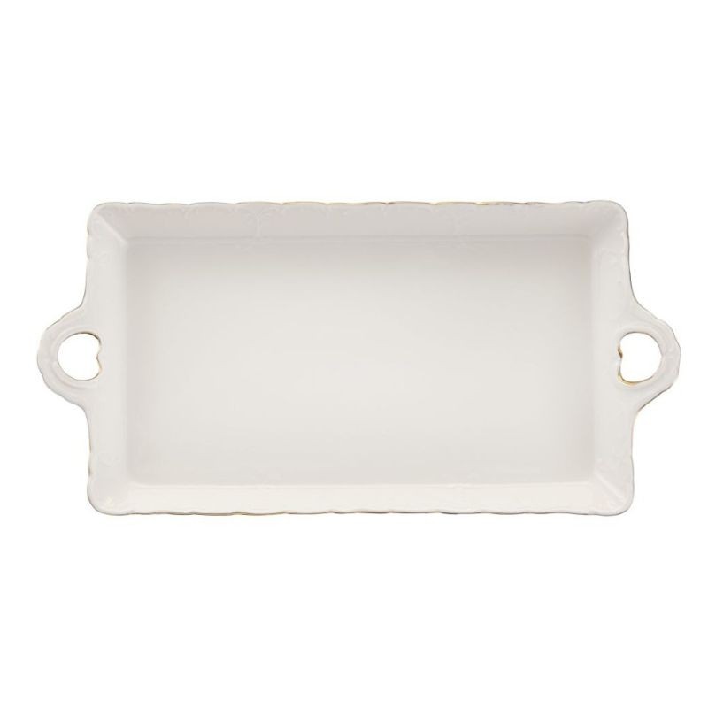 Półmisek prostokątny 30x15 cm Villa Italia - Clara Gold Ivory