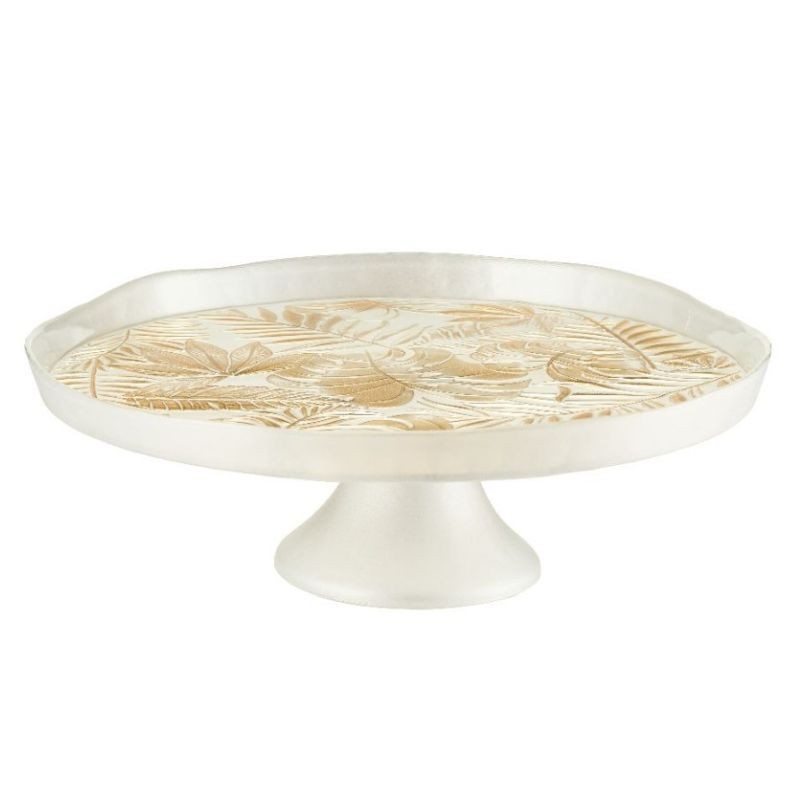 Patera do ciasta szklana 32 cm Villa Italia - Amazon Gold