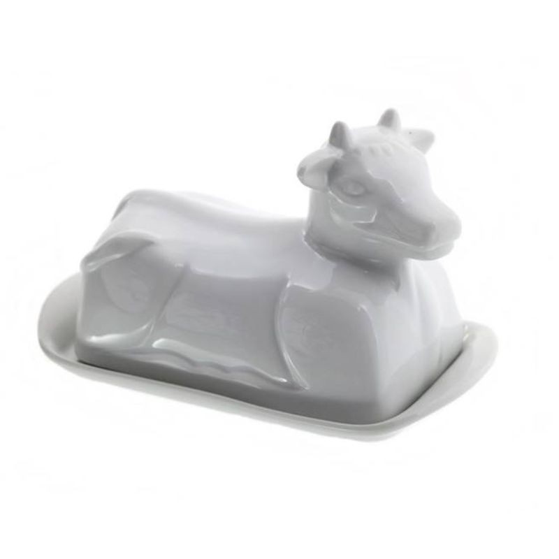 Maselniczka porcelanowa z pokrywką 21 cm