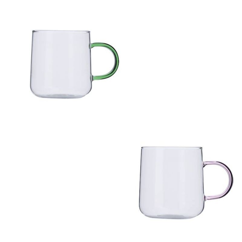 Komplet 6 szklanek z kolorowymi uchwytami 300 ml