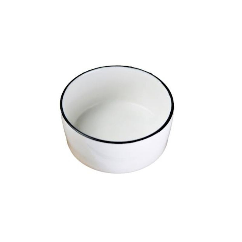 Porcelanowy zestaw bambus patera z 3 miskami Czarny