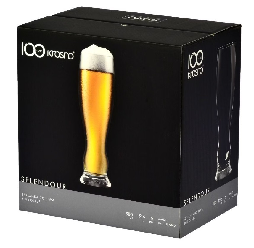 Szklanki do piwa pszenicznego 500 ml (6 szt.) Krosno - Splendour
