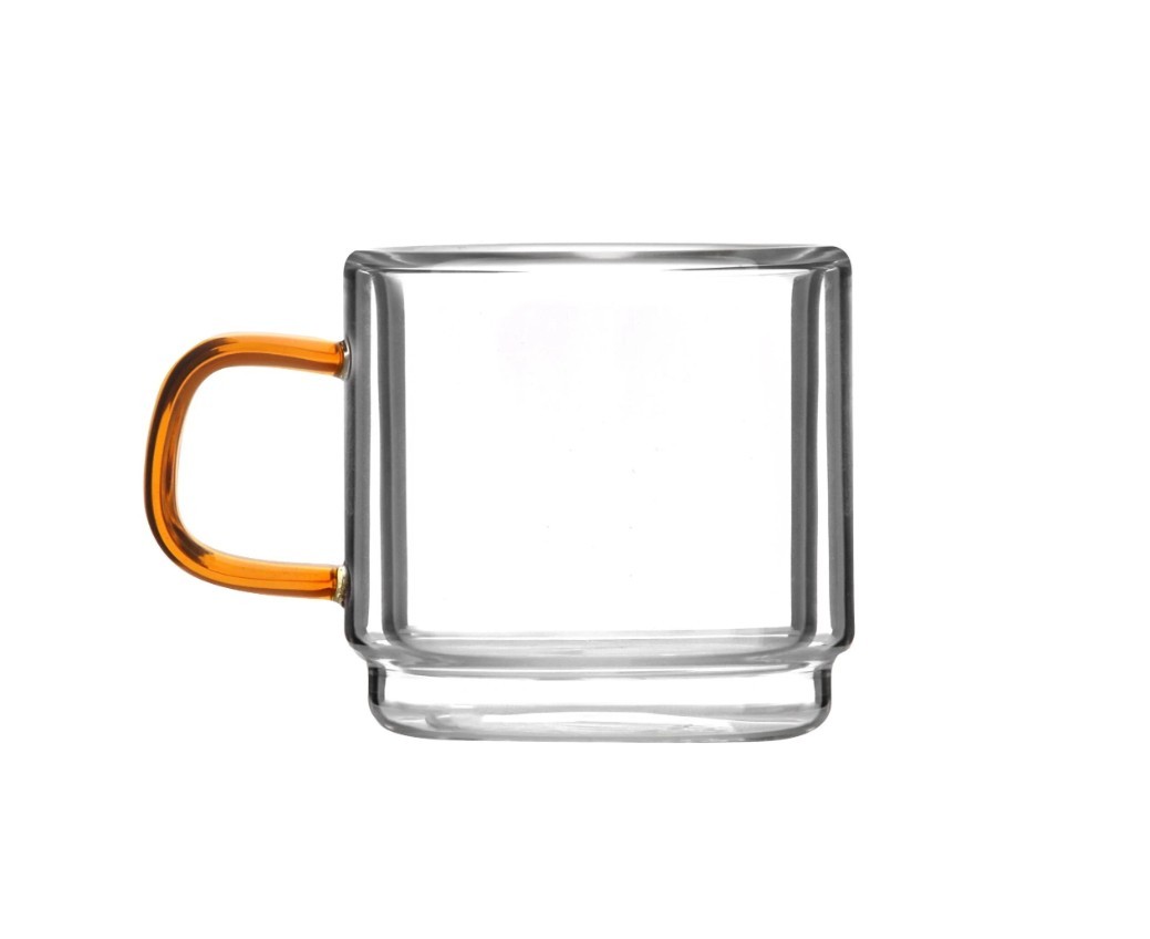 Komplet 2 szklanek z podwójną ścianką do espresso 80 ml Vialli Design - Amber