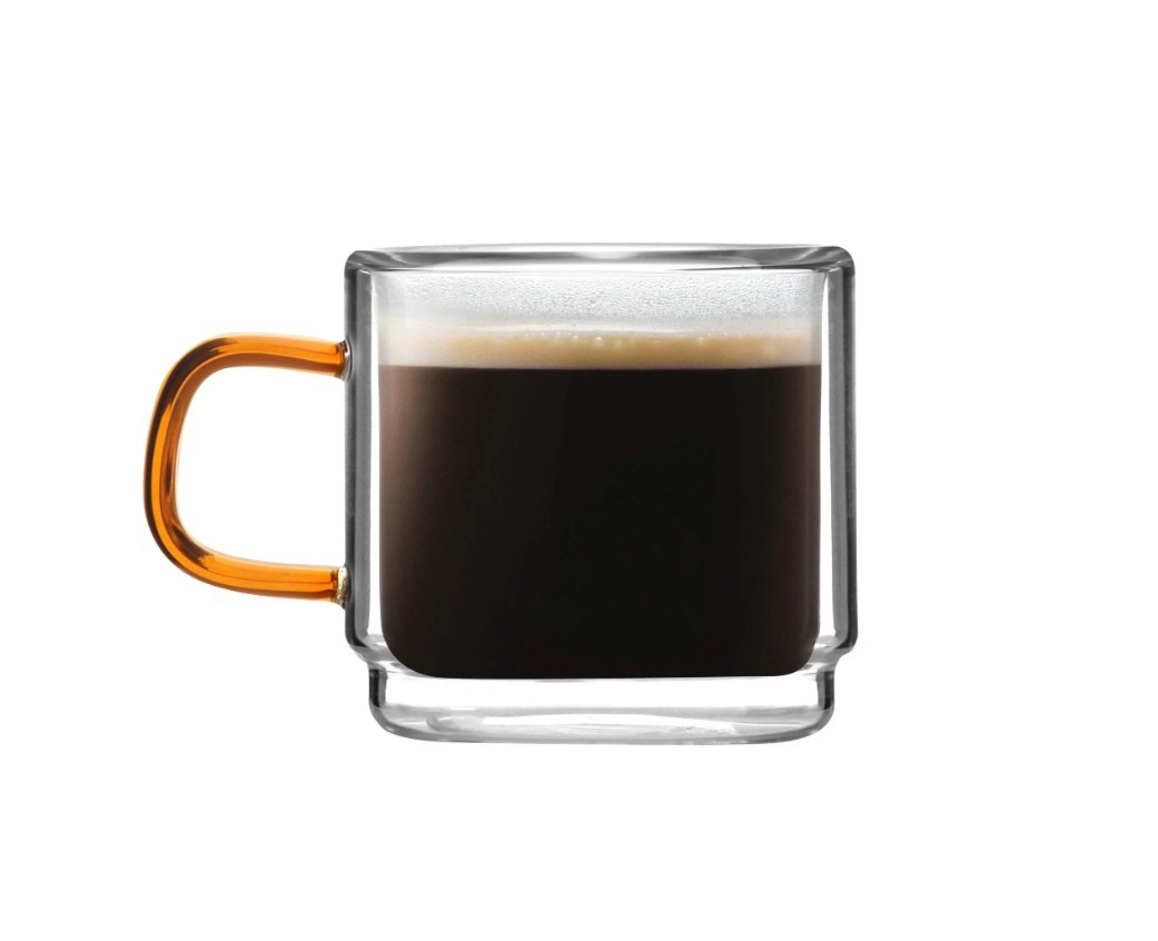 Komplet 2 szklanek z podwójną ścianką do espresso 80 ml Vialli Design - Amber