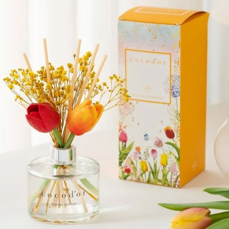 Dyfuzor zapachowy z patyczkami i kwiatami 200 ml Cocodor - Flower Tulip