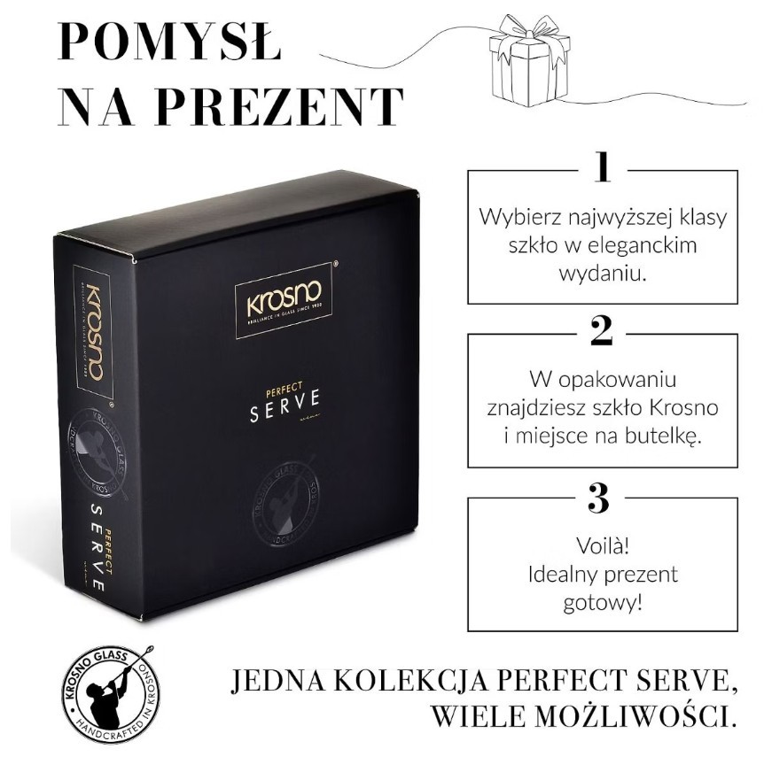 Zestaw prezentowy z kieliszkami do wódki Krosno - Perfect Serve