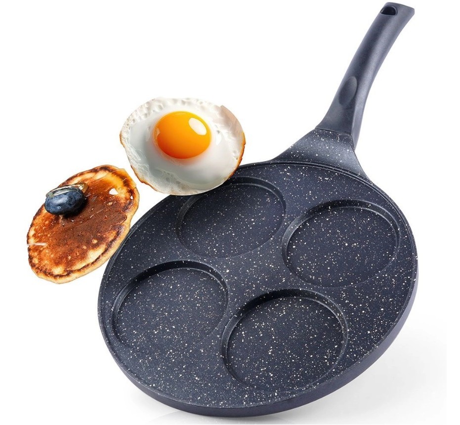 Patelnia do jajek granitowa 4 otwory 27 cm Orion - Grande