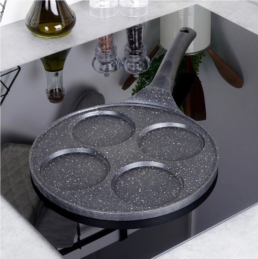 Patelnia do jajek granitowa 4 otwory 27 cm Orion - Grande