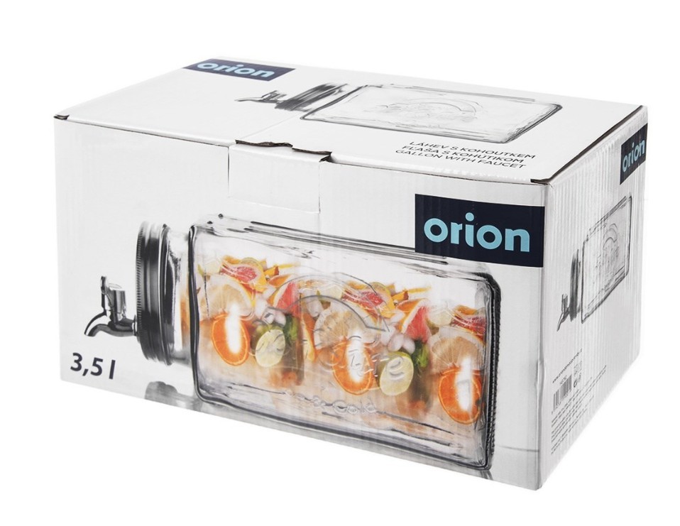Słój do napojów z kranikiem szklany do lodówki 3,5 l - Orion